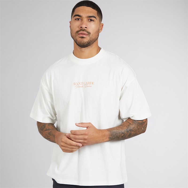 Avant Garde Herren Scape T-Shirt Off White
