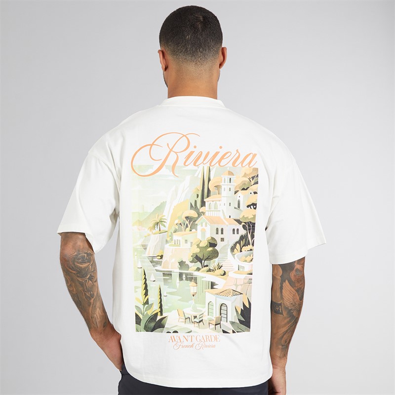 Avant Garde Herren Scape T-Shirt Off White