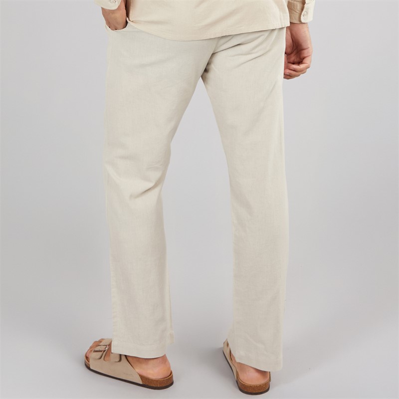 Avant Garde Mens Alberto Linen Trousers Ecru