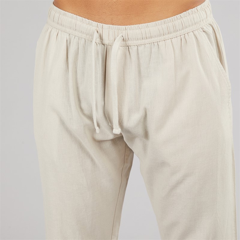 Avant Garde Mens Alberto Linen Trousers Ecru
