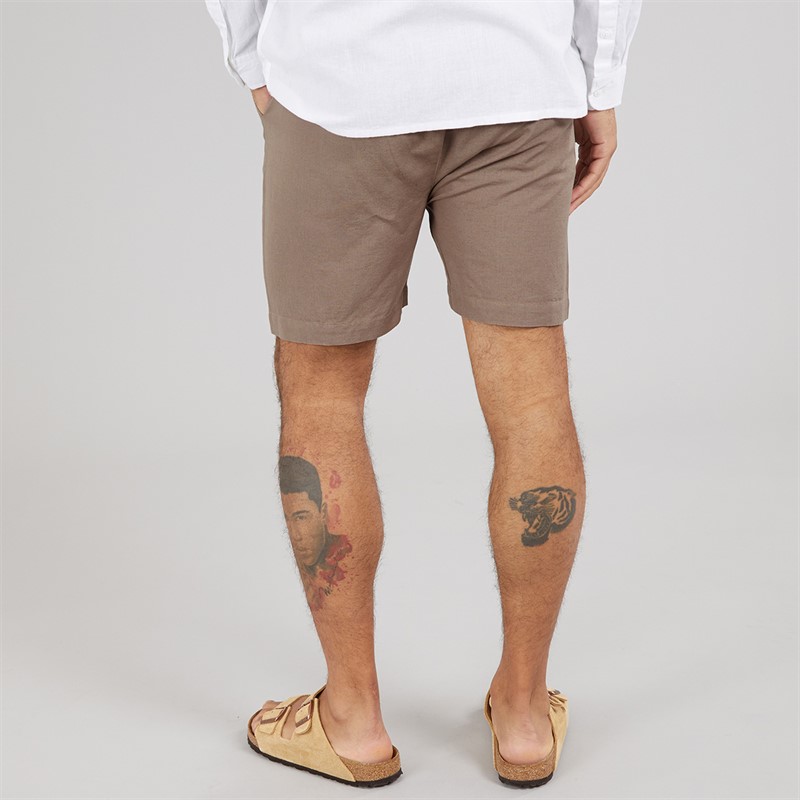 Avant Garde Mens Knight Linen Shorts Mink