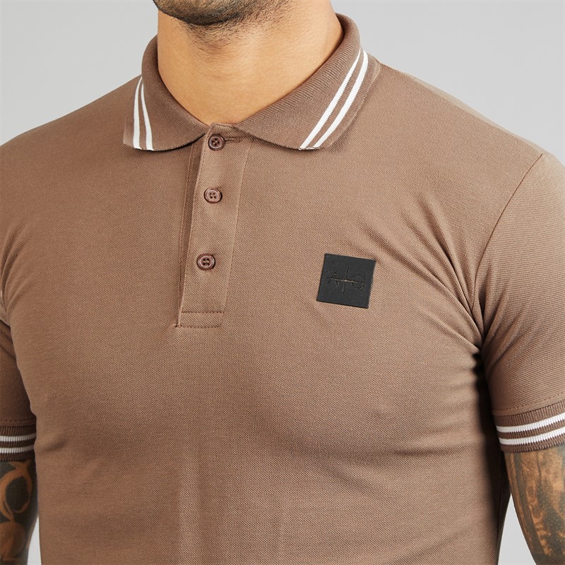 Avant Garde Mens Relate Polo Shirt Mink