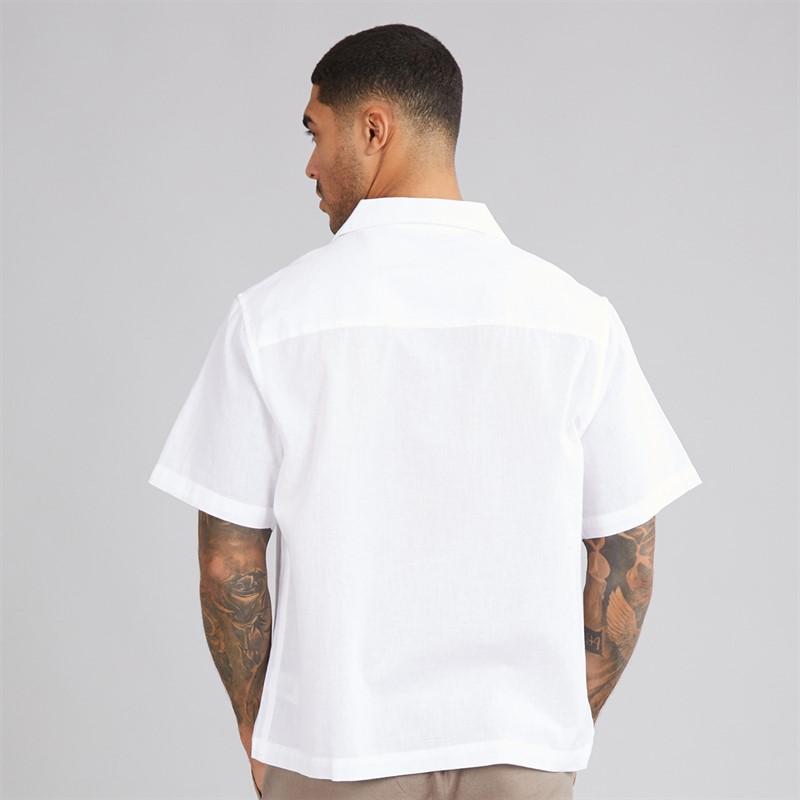 Avant Garde Mens Knight Linen Shirt White