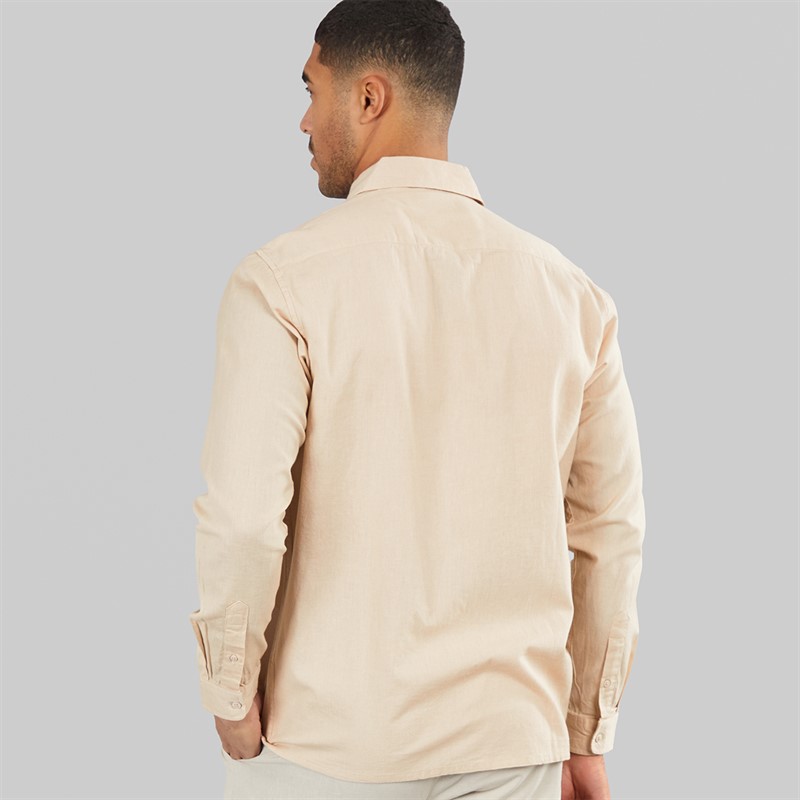 Avant Garde Mens Rustic Linen Shirt Ecru