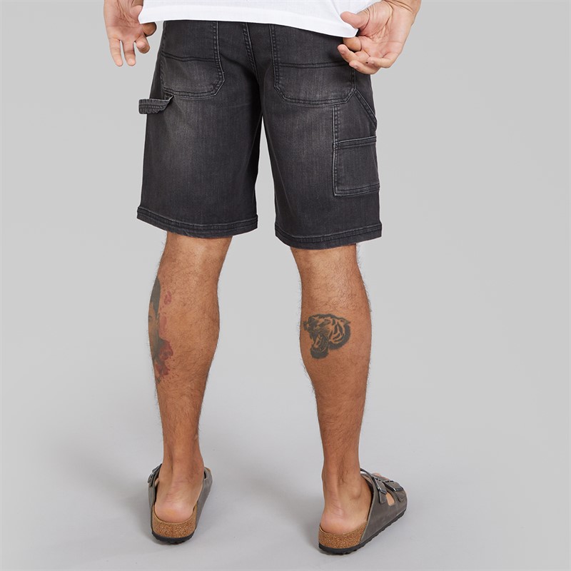 Avant Garde Mens Torrez Denim Shorts Black
