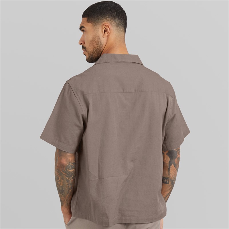 Avant Garde Mens Knight Linen Shirt Mink