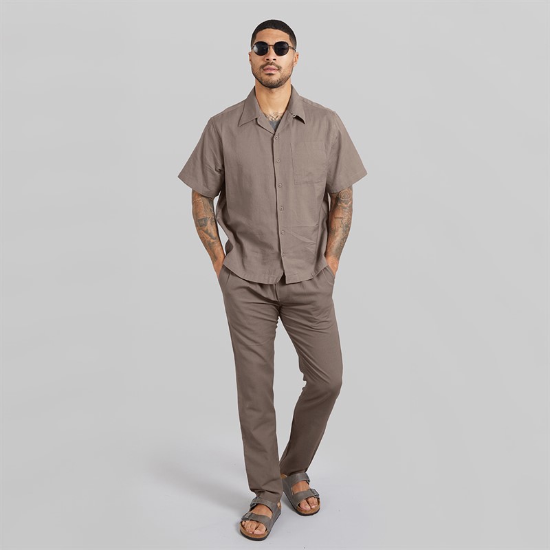 Avant Garde Mens Knight Linen Shirt Mink