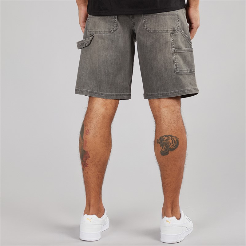 Avant Garde Mens Torrez Denim Shorts Grey