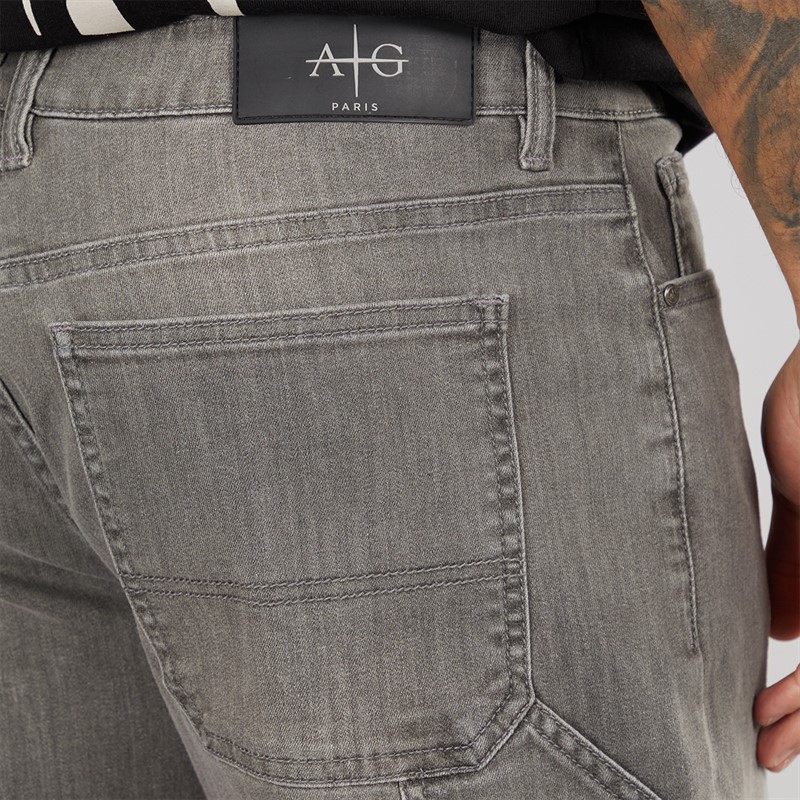 Avant Garde Mens Torrez Denim Shorts Grey