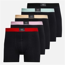 Avant Garde Mens Titan Five Pack Boxers Black/Pink/Red/Salmon/Ice Blue