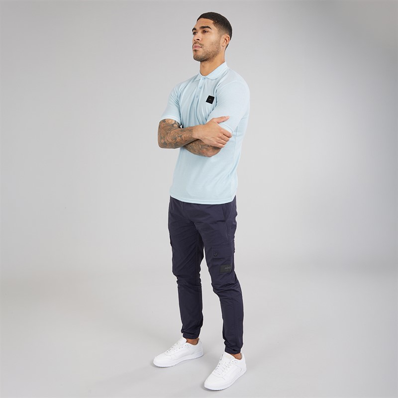 Avant Garde Mens Delta Polo Shirt Sky Blue