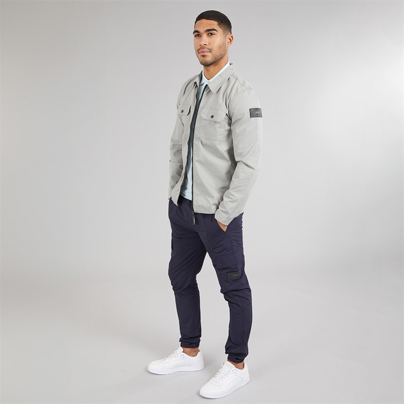 Avant Garde Mens Arden Overshirt Ice Grey