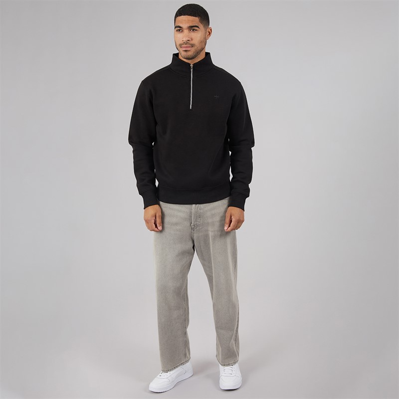 Avant Garde Mens Vespa 1/4 Zip Sweatshirt Black