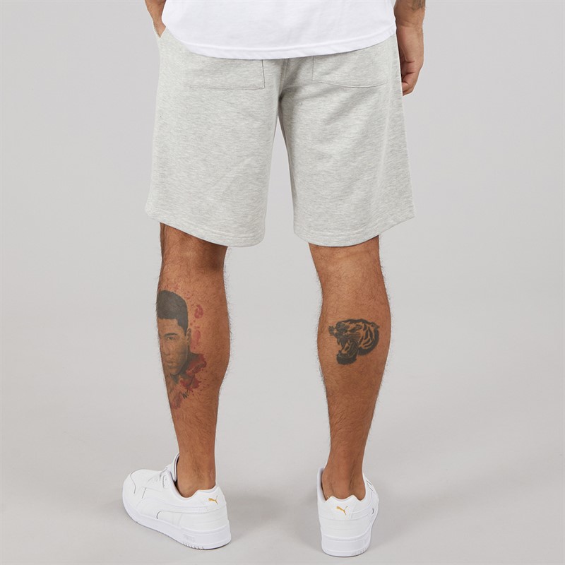 Avant Garde Mens Straight Leg Shorts Light Grey Marl