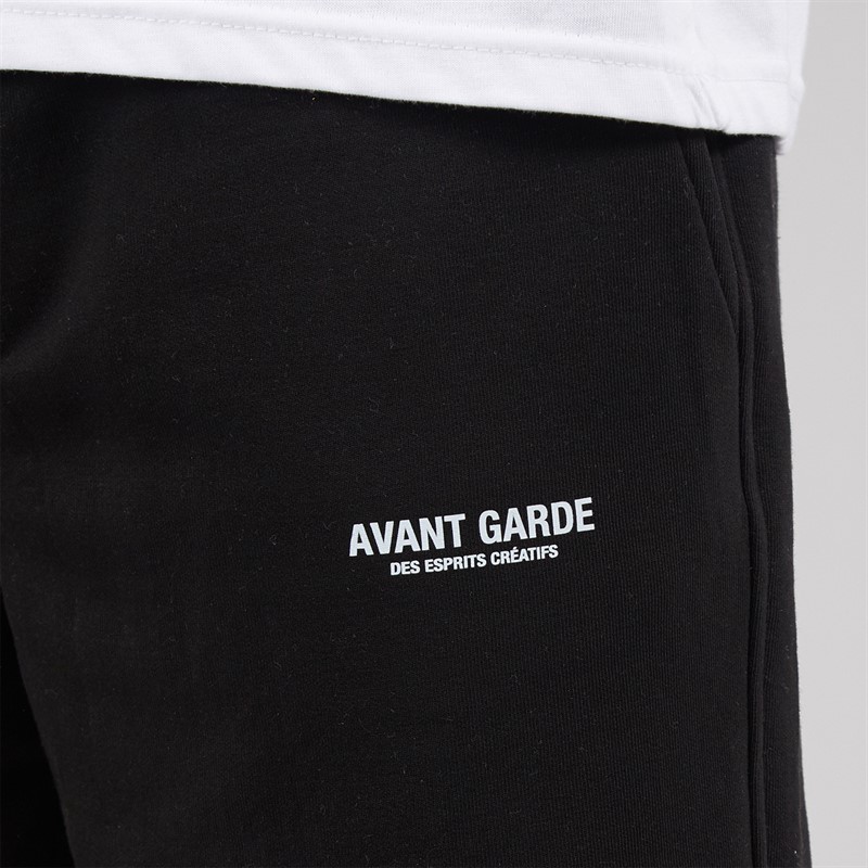 Avant Garde Mens Straight Leg Shorts Black