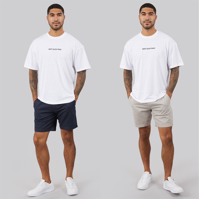 Avant Garde Mens Allard Two Pack Chino Shorts Navy/Light Grey