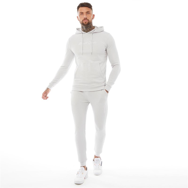 grey and white tracksuit mens