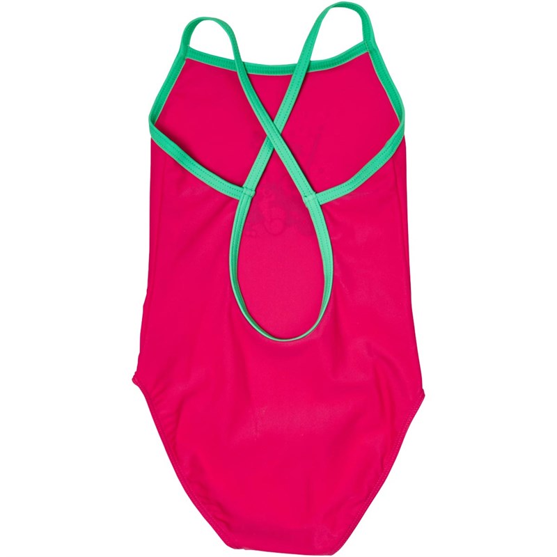 Arena Junior Printed Swimsuit Freak Rose/Golf Green