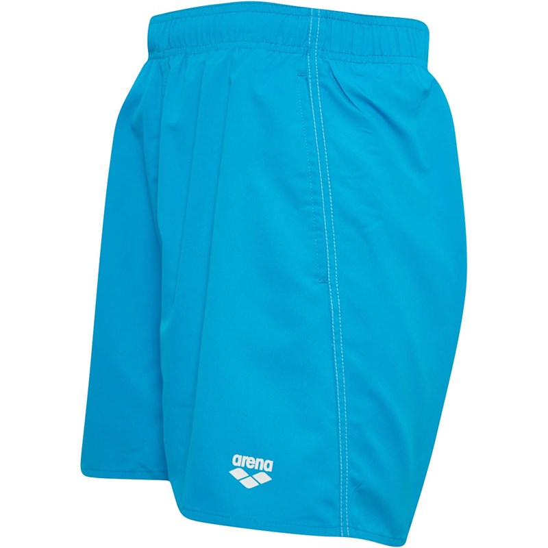 Arena Mens Fundamentals Boxers Swim Shorts Turquoise/White