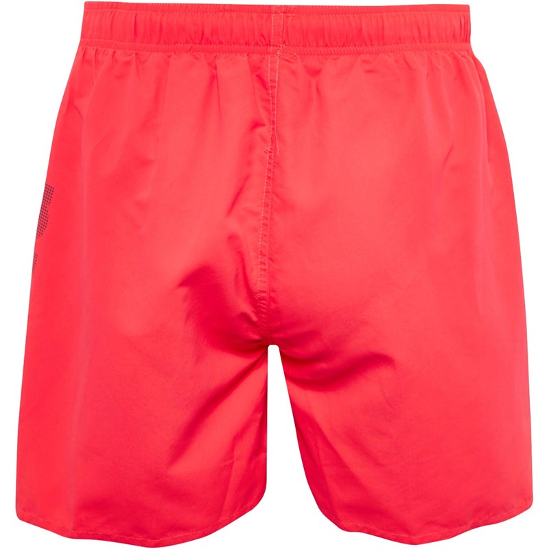Buy Arena Mens Fundamentals Logo Boxers Swim Shorts Fluo Red/Shark/White
