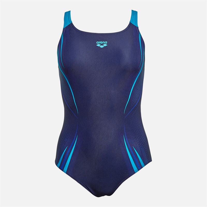 Arena Womens Spikes Pro Back Swimsuit Navy/Turquoise