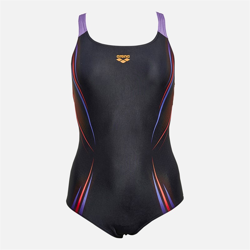 Arena Womens Spikes Pro Back Swimsuit Black/Lavender