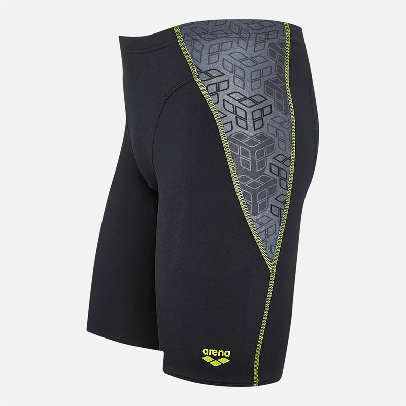 Arena Mens Camo Kikko Jammer Swim Shorts Black/Multi - Size 36