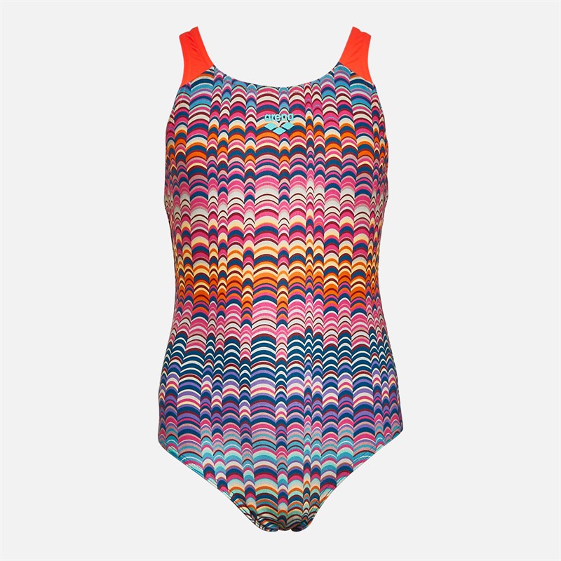 Arena Girls Ondulation Pro Back Swimsuit Violet/Coral - Size 24