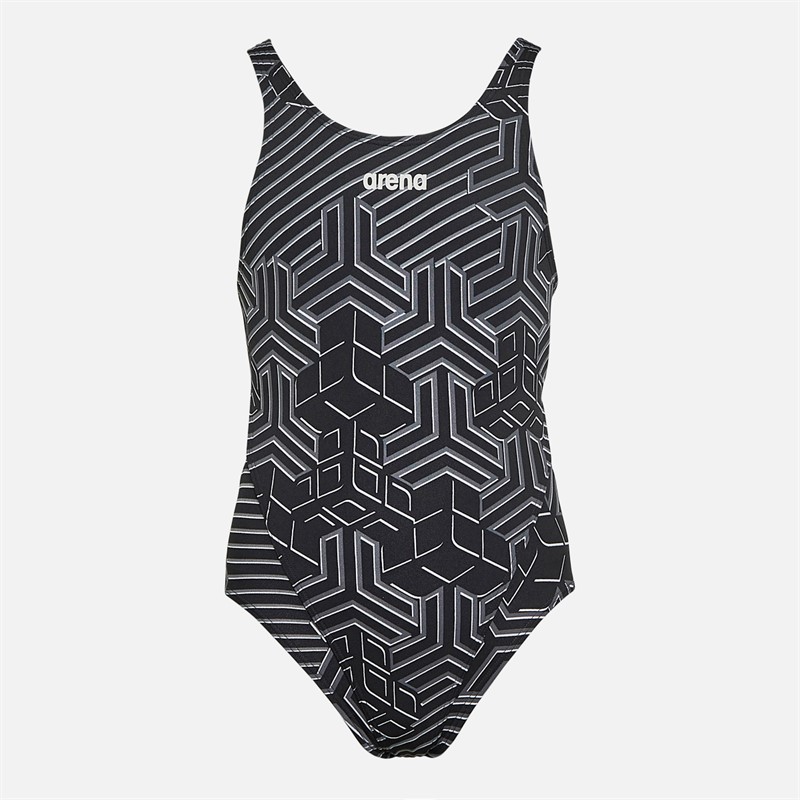 Arena Girls Kikko Pro Back Swimsuit Black/Multi - Size 22