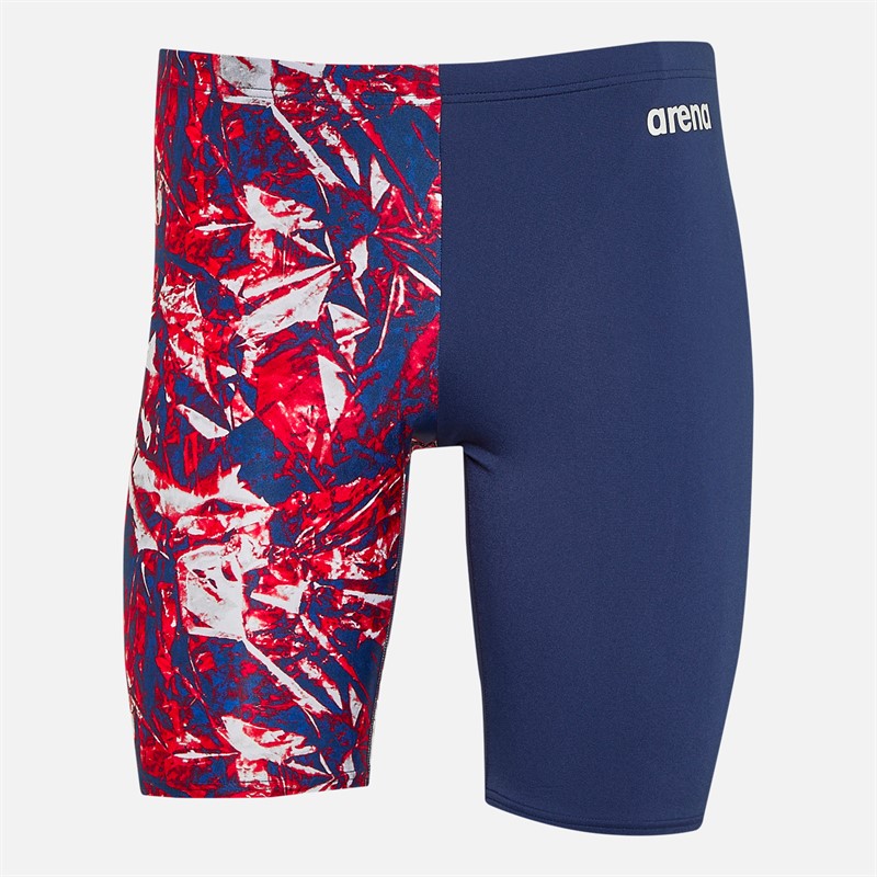 Arena Mens Team Crackle Jammer Swim Shorts Navy/Team Red