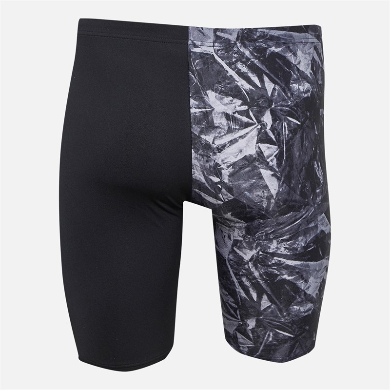 Arena Mens Team Crackle Jammer Swim Shorts Black/Team Black