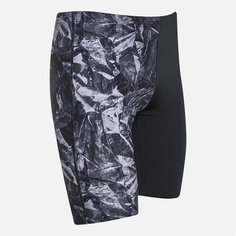 Arena Mens Team Crackle Jammer Swim Shorts Black/Team Black