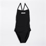 Arena Junior Girls Solid Light Tech Back Swimsuit Black/White