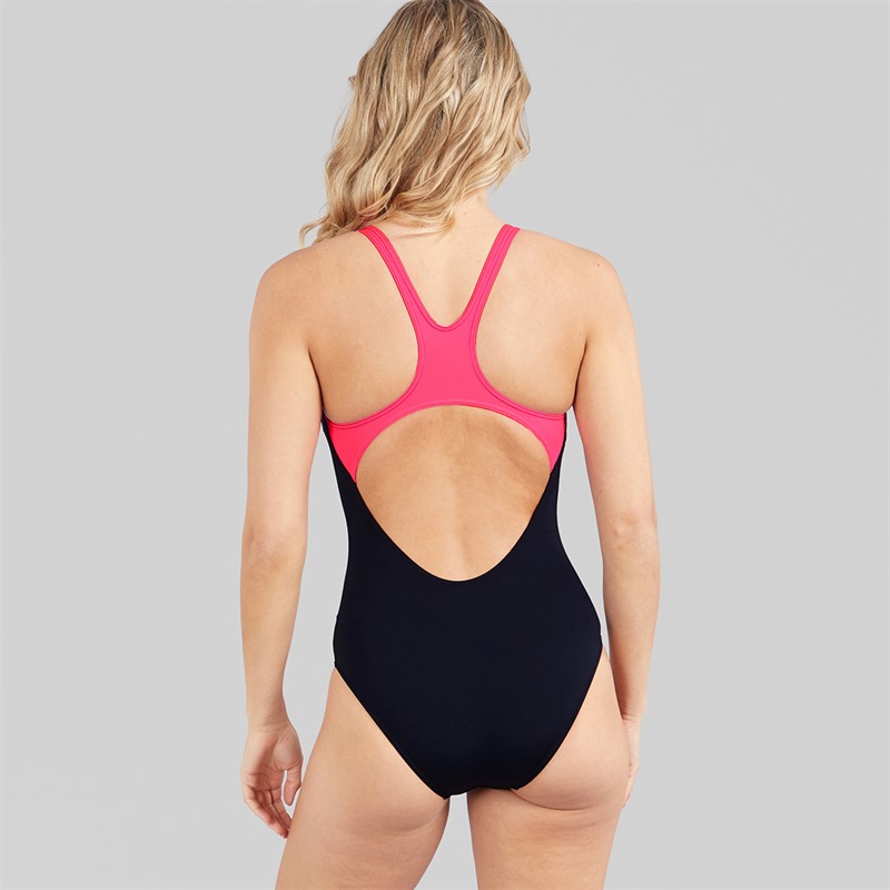 Arena Womens Poseidonia Swimsuit Black/Pink