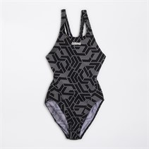 Arena Junior Girls Escape Tech Back Swimsuit Black/Team