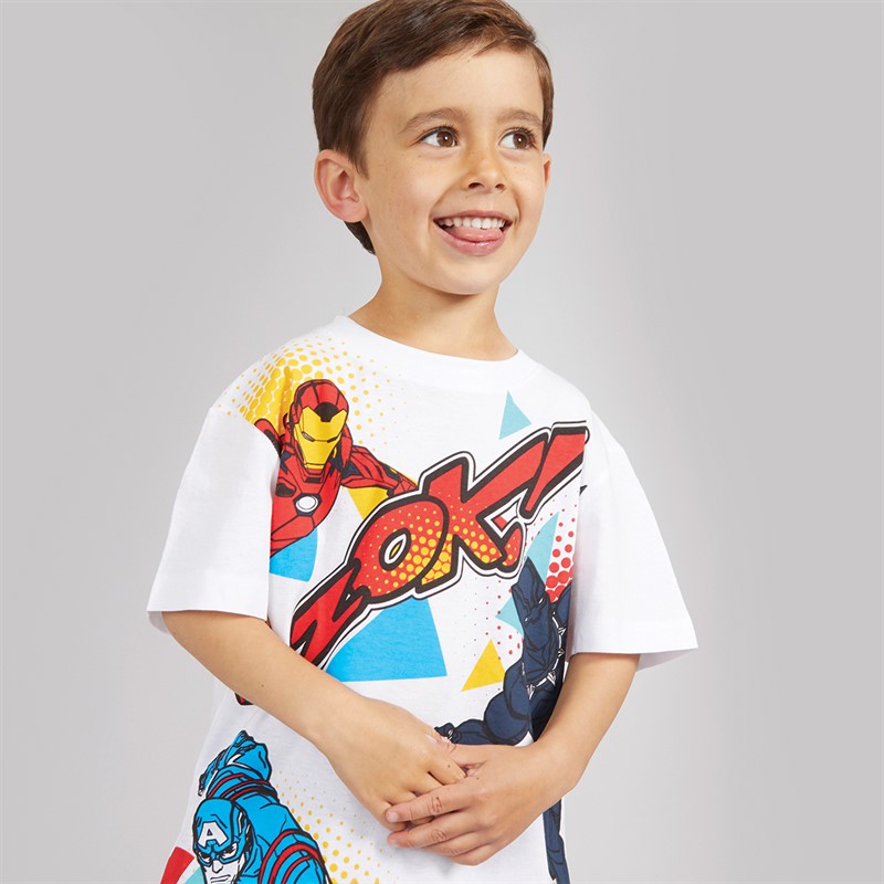 AVENGERS Boys T-Shirt White
