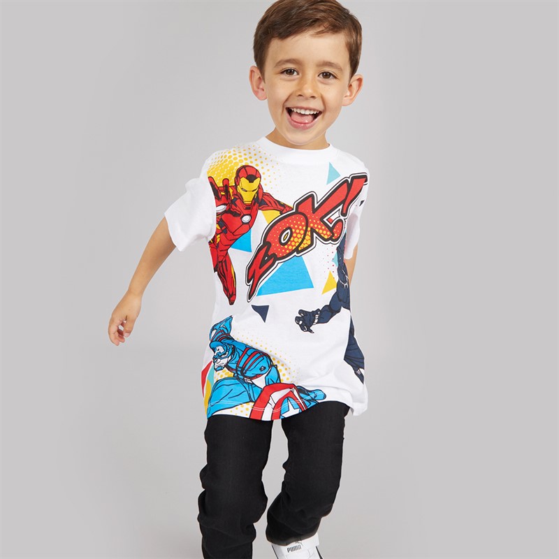AVENGERS Boys T-Shirt White