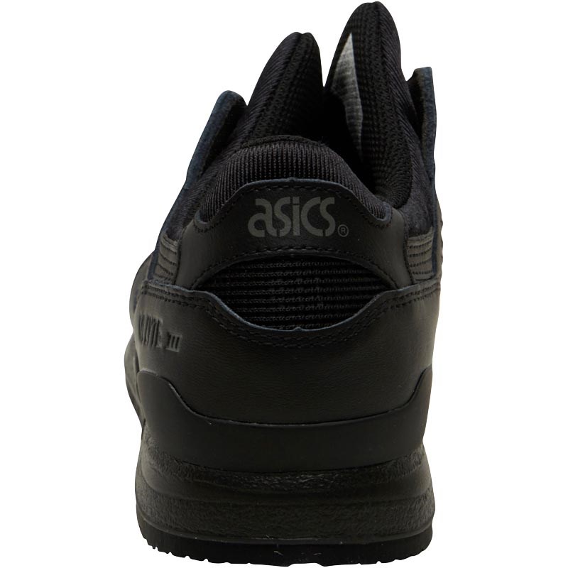 asics black leather trainers
