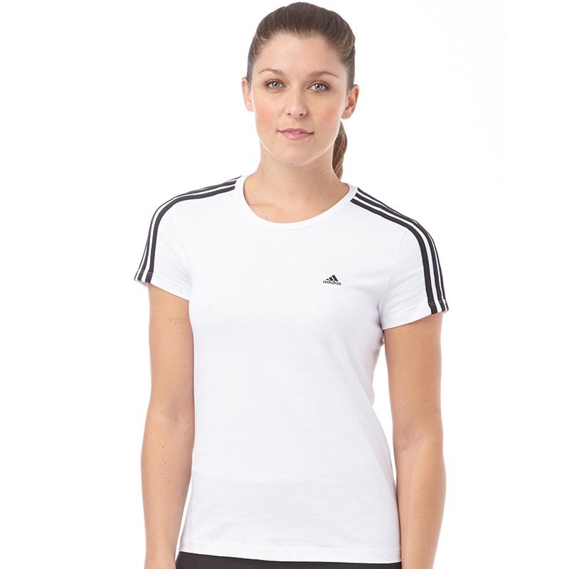adidas essentials 3 stripe t shirt adidas essentials 3 stripe t shirt