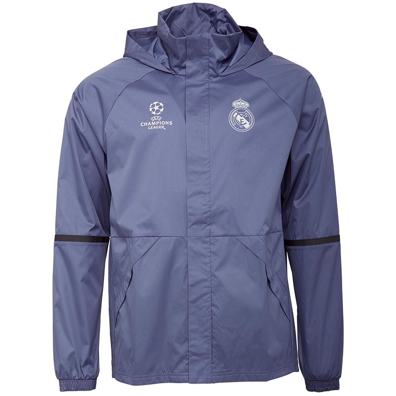 adidas Veste Performance RMCF Real Madrid Champions League All Weather Homme Violet Moyen
