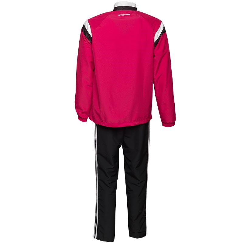 Buy adidas Mens RMCF Real Madrid 3 Stripe Woven Presentation Tracksuit Blast Pink/Black/White