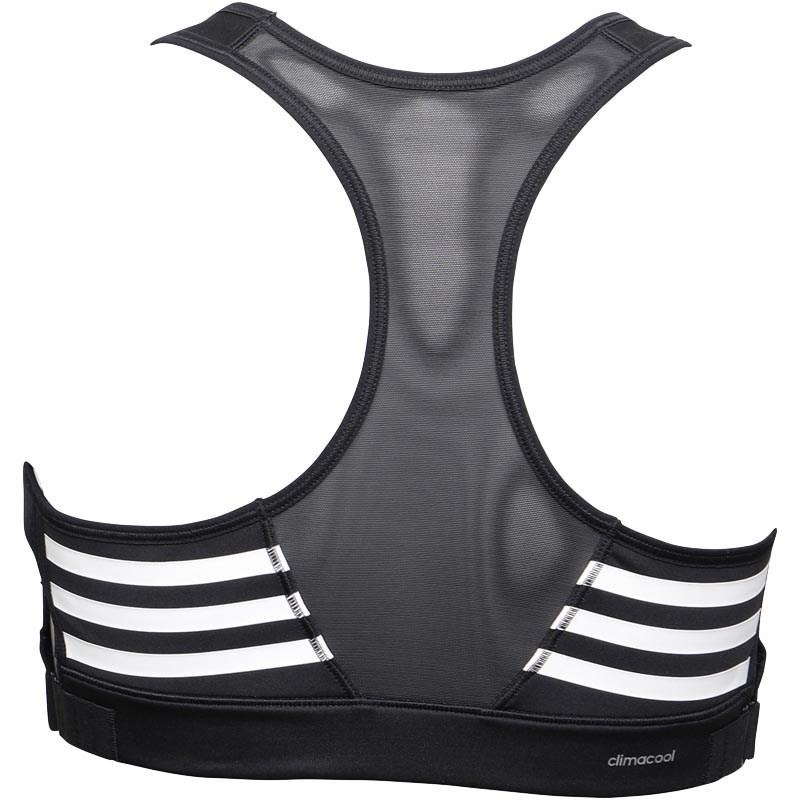 Buy adidas Womens Racer Back 3 Stripe Bra Black