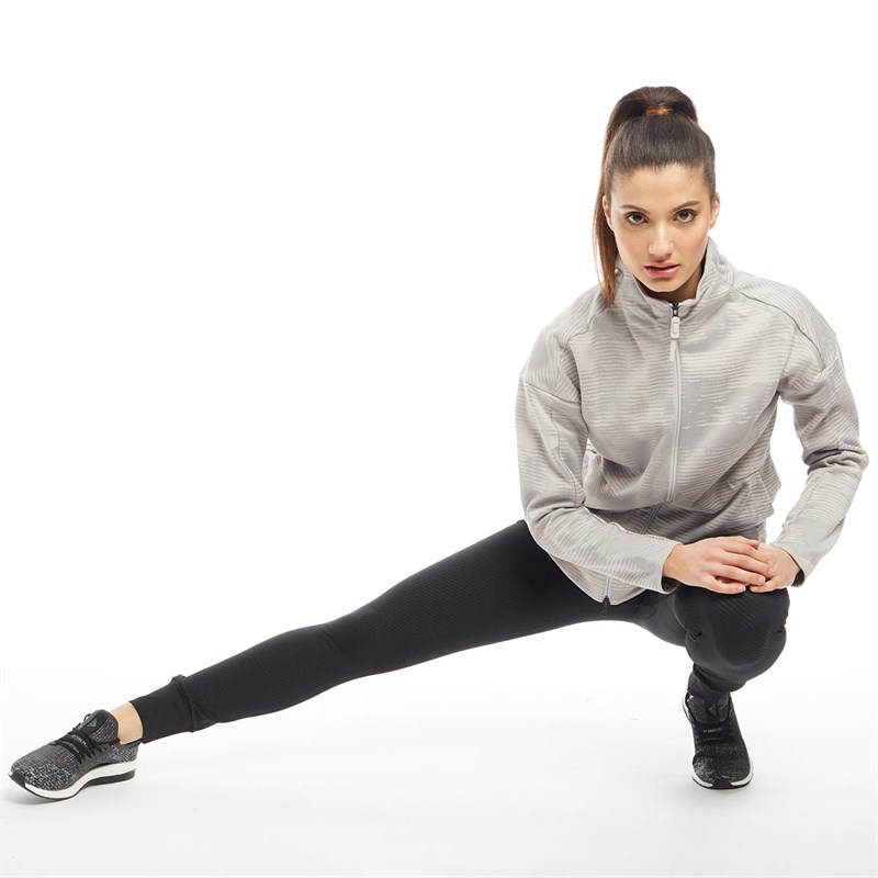adidas Womens Z.N.E. Pulse Jacquard Cover Up Grey Two adidas Womens Z.N.E. Pulse Jacquard Cover Up Grey Two