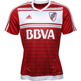 Adidas Heren Carp River Plate Away Voetbal Jersey Rood adidas kopen in de aanbieding