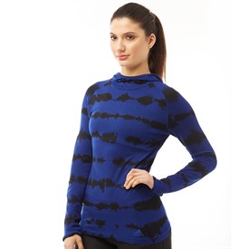 Adidas Dames Primeknit Hoodie Kobaltblauw adidas kopen in de aanbieding