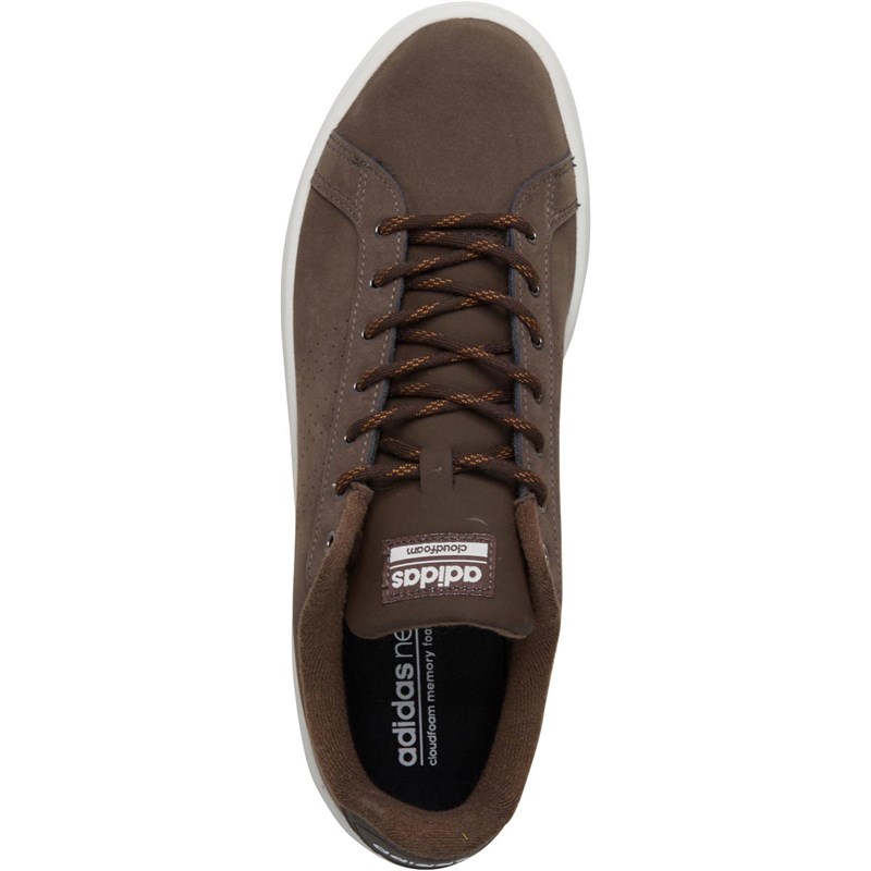 adidas men's cloudfoam advantage clean trainers dark brown/dark brown/timber