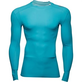 Adidas Heren Techfit Chill Lange Mouwen Top Turquoise adidas kopen in de aanbieding