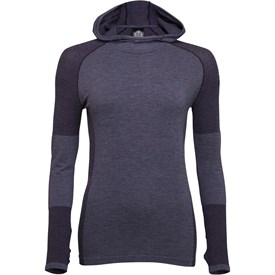 Adidas Dames Climaheat Primeknit Hoodie Gemeleerd Blauw adidas kopen in de aanbieding