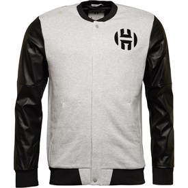 Adidas Heren Harden Varsity Jas Gemeleerd Lichgrijs adidas kopen in de aanbieding Adidas Heren Harden Varsity Jas Gemeleerd Lichgrijs adidas kopen in de aanbieding
