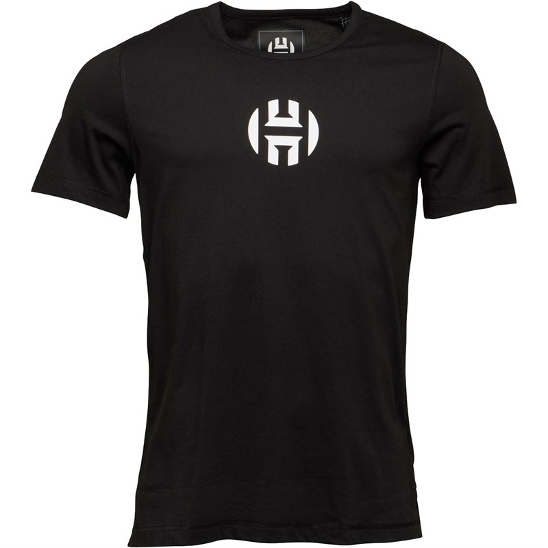 Adidas Mens Harden Logo T-Shirt CE9366 T-Shirt Black
